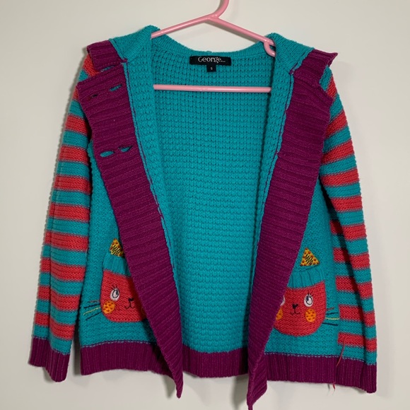 🍒5/$20🍒 George Cat Cardigan - Kids - Picture 7 of 8